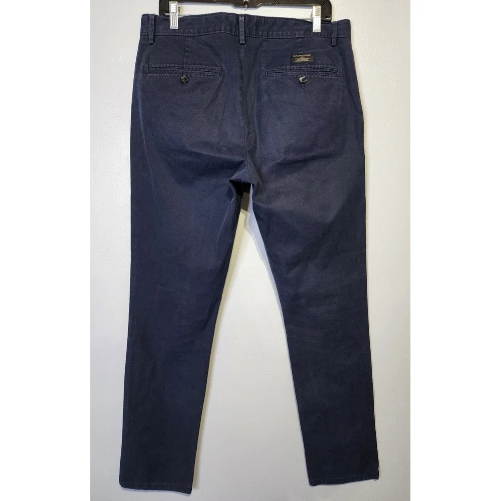 Banana Republic Mans Size 34x33 Fulton Chino Pants‎ Dark Blue Tag 34x34
